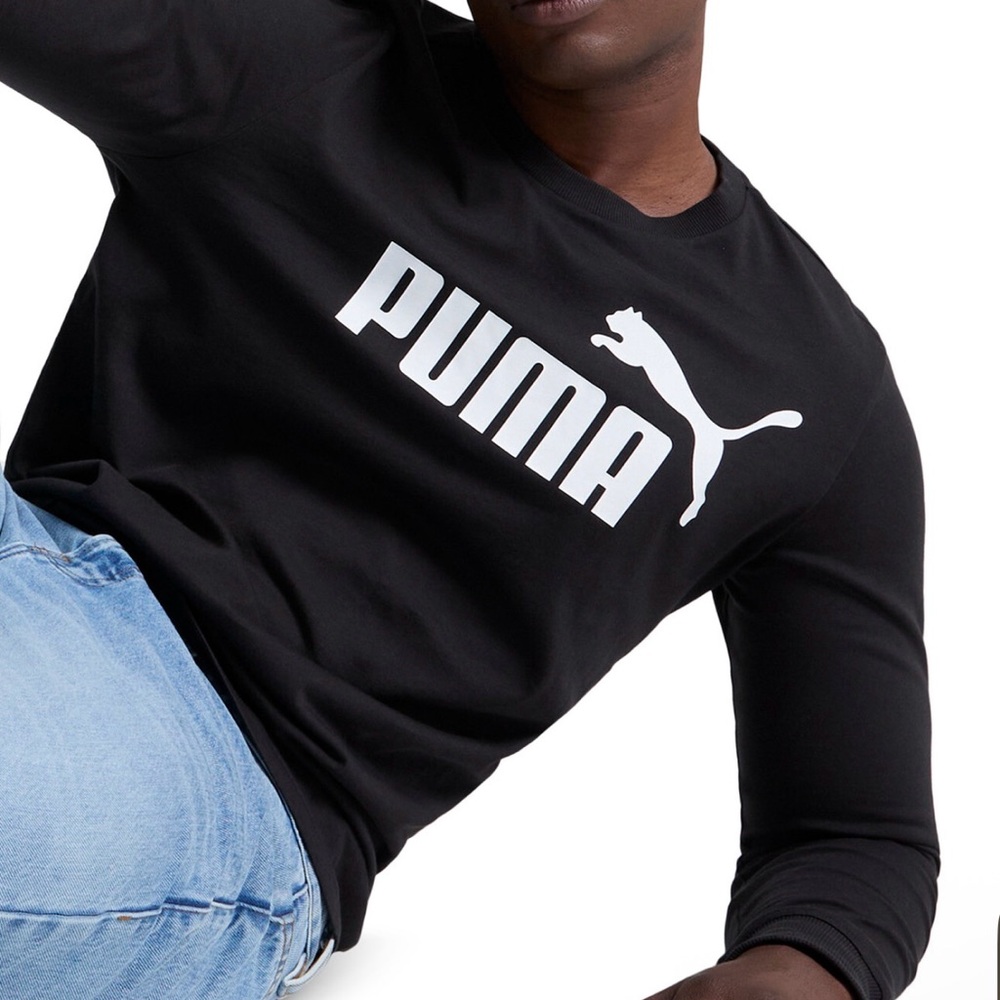 Men’s Gray Puma Long Sleeve Tee Size S